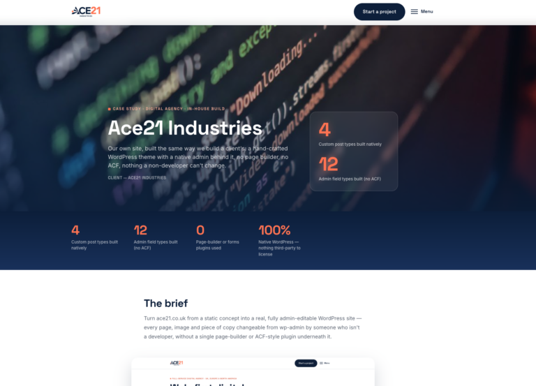 Ace21 New Case Studies Pages